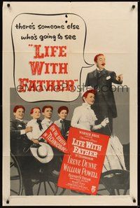7r470 LIFE WITH FATHER 1sh '47 William Powell & Irene Dunne!