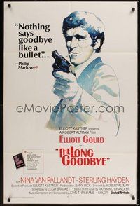7r479 LONG GOODBYE int'l 1sh '74 Elliott Gould as Philip Marlowe, film noir!