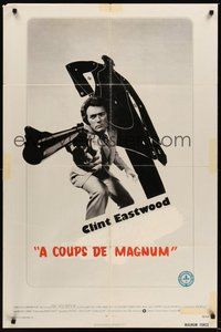 7r496 MAGNUM FORCE 1sh '73 Clint Eastwood is Dirty Harry pointing his huge gun!