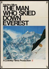 7r506 MAN WHO SKIED DOWN EVEREST 1sh '75 Yuichiro Miura, wild skiing image!