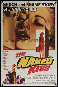 7r566 NAKED KISS 1sh '64 Sam Fuller, many images of sexy bad girl Constance Towers!