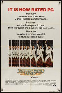 7r715 SATURDAY NIGHT FEVER PG style 1sh R1979 best image of disco dancer John Travolta!