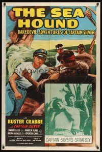 7r721 SEA HOUND Chap5 1sh R55 Buster Crabbe, serial, Captain Silver's Strategy!