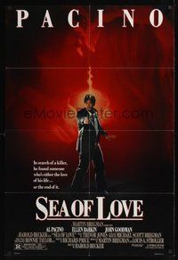 7r722 SEA OF LOVE 1sh '89 Ellen Barkin is either the love of Al Pacino's life or the end!
