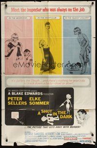 7r748 SHOT IN THE DARK 1sh '64 Blake Edwards directed, Peter Sellers & sexy Elke Sommer!