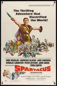 7r777 SPARTACUS style B 1sh R67 classic Stanley Kubrick & Kirk Douglas epic!