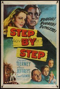 7r795 STEP BY STEP style A 1sh '46 Lawrence Tierney Anne Jeffreys, film noir!
