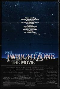 7r902 TWILIGHT ZONE 1sh '83 Joe Dante, Steven Spielberg, John Landis, from Rod Serling TV series!