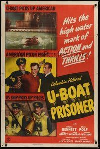 7r911 U-BOAT PRISONER 1sh '44 Bruce Bennett, WWII, the high water mark of action and thrills!