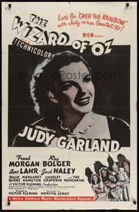 7r981 WIZARD OF OZ 1sh R58 Victor Fleming, Judy Garland all-time classic!