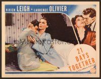 7s216 21 DAYS TOGETHER LC '40 c/u of Vivien Leigh who loves possible murderer Laurence Olivier!