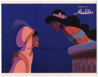 7s261 ALADDIN LC '92 classic Disney Arabian cartoon, Prince Ali & Jasmine romantic close up!