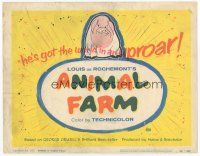 7s023 ANIMAL FARM TC '55 animated cartoon from George Orwell's brilliant best-seller!
