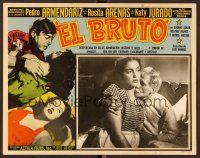 7s306 BRUTE LC '55 directed by Luis Bunuel, Katy Jurado fondled by her rich old husband!