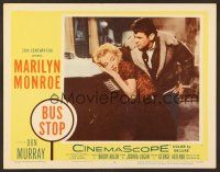 7s309 BUS STOP LC #3 '56 Don Murray confronts scared Marilyn Monroe at jukebox!