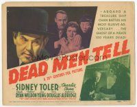 7s050 DEAD MEN TELL TC '41 Sidney Toler as Charlie Chan aboard a treasure ship w/a pirate's ghost!