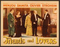 7s206 FRIENDS & LOVERS LC '30 man stops Laurence Olivier from shooting Menjou over Lily Damita!