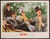 7s404 GIGI LC #1 R66 Leslie Caron, Louis Jourdan & Maurice Chevalier take a carriage ride!