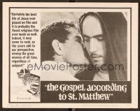 7s413 GOSPEL ACCORDING TO ST. MATTHEW LC #2 '66 Pier Paolo Pasolini's Il Vangelo secondo Matteo!
