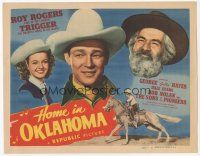 7s081 HOME IN OKLAHOMA TC '46 great headshort art of Roy Rogers, plus Dale Evans & Gabby!