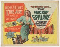 7s088 I THE JURY TC '53 Mickey Spillane, Mike Hammer, great 3-D images of sexy girl stripping!