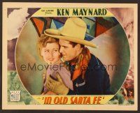 7s443 IN OLD SANTA FE LC '34 great romantic close up of Ken Maynard & Evalyn Knapp!