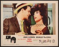 7s445 IRMA LA DOUCE LC #6 '63 Billy Wilder, romantic close up of Shirley MacLaine & Jack Lemmon!