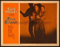 7s456 KING CREOLE LC #6 '58 close up of Elvis Presley with knife, Michael Curtiz, Harold Robbins
