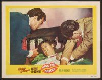 7s458 KISS ME DEADLY LC #3 '55 Mickey Spillane, Robert Aldrich, c/u of Ralph Meeker beaten up!