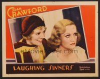 7s471 LAUGHING SINNERS LC '31 extreme close up of concerned Joan Crawford & Marjorie Rambeau!