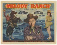 7s112 MELODY RANCH TC '40 Gene Autry on rearing horse, Jimmy Durante, Ann Miller's legs!