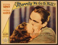 7s494 MERRILY WE GO TO HELL LC '32 best Sylvia Sidney & Fredric March, directed by Dorothy Arzner!