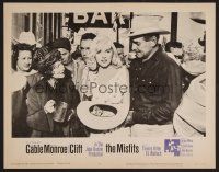 7s498 MISFITS LC #5 '61 Clark Gable & Clift watch sexy Marilyn Monroe collect money in hat!