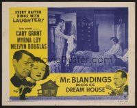 7s503 MR. BLANDINGS BUILDS HIS DREAM HOUSE LC #2 R54 Cary Grant chastises Myrna Loy in their bed!
