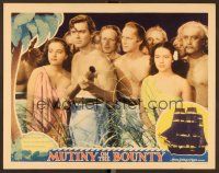7s506 MUTINY ON THE BOUNTY LC '35 Clark Gable & Franchot Tone with the mutineers & their ladies!