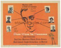 7s125 OUR MAN IN HAVANA TC '60 art of Alec Guinness in Cuba, directed by Carol Reed!