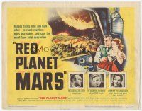 7s140 RED PLANET MARS TC '52 art of Peter Graves & sexy Andrea King trying to save the world!