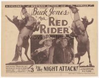 7s141 RED RIDER chapter 3 TC '34 Buck Jones cowboy serial, great images on rearing horses!