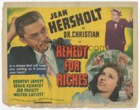 7s142 REMEDY FOR RICHES TC '40 Jean Hersholt as Dr. Christian with pretty Dorothy Lovett!