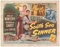 7s165 SOUTH SEA SINNER TC '49 sexiest Shelley Winters in skin-tight dress, Macdonald Carey!