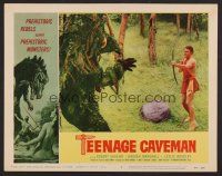7s635 TEENAGE CAVEMAN LC #3 '58 Robert Vaughn aims arrows at wacky prehistoric monsters!