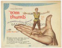7s182 TOM THUMB TC '58 George Pal, great artwork of tiny Russ Tamblyn by Reynold Brown!