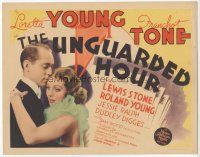 7s190 UNGUARDED HOUR TC '36 romantic close up of pretty Loretta Young & Franchot Tone!