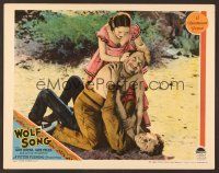 7s687 WOLF SONG LC '29 Lupe Velez tries to pull Louis Wolheim off Gary Cooper!