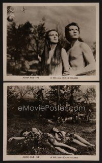 7t911 ADAM & EVE 2 8x10 stills '58 naked man & woman in the Garden of Eden, Mexican!