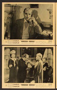 7t023 MONSIEUR VERDOUX 8 English FOH LCs '47 Charlie Chaplin as gentleman Bluebeard!