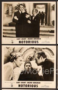 7t069 NOTORIOUS 5 English FOH LCs '46 Cary Grant & Ingrid Bergman, Alfred Hitchcock classic!