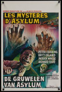7w524 ASYLUM Belgian '72 Peter Cushing, Britt Ekland, Robert Bloch, horror!