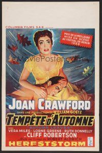 7w525 AUTUMN LEAVES Belgian '56 Cliff Robertson was young & eager and Joan Crawford was lonely!