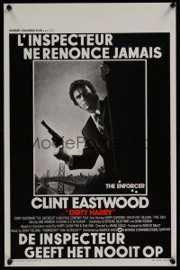 7w573 ENFORCER Belgian '76 really cool image of Clint Eastwood as Dirty Harry by Gold!